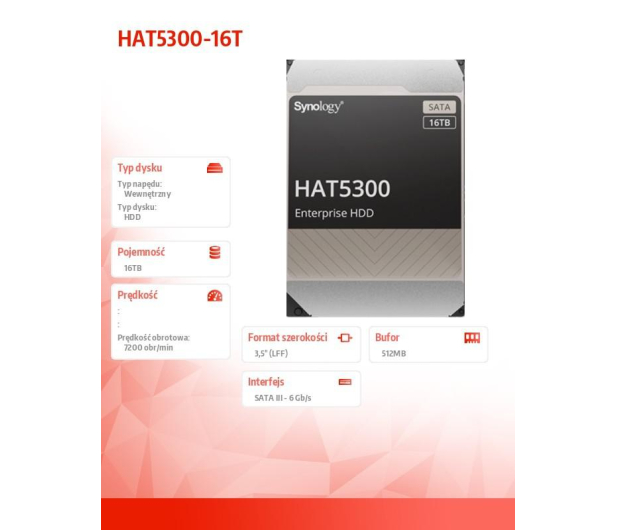 Synology HAT5300-16T 16TB Enterprise - 1161635 - zdjęcie 2